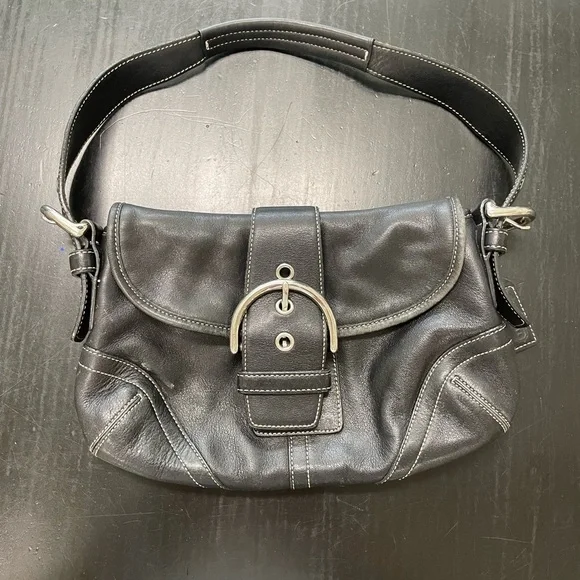 Coach | Bags | Black Coach Soho Flap Shoulder Purse | Poshmark